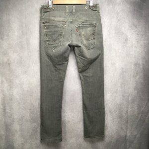 Unique & rare - Levis 511 Mens Jeans 30x30 Skinny Fit Premium Stretch Denim Gray